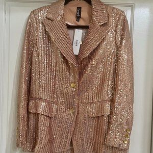 NEW with Tags Beautiful  Berek Rose Gold Sequined Jacket sz S